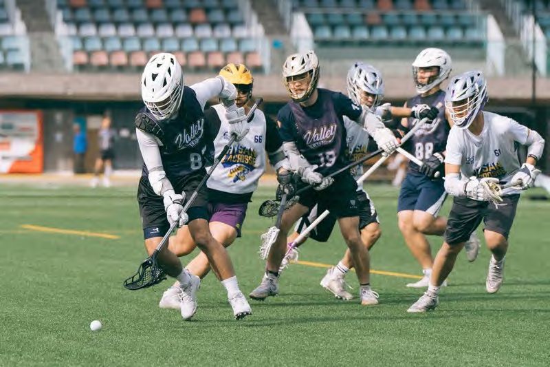 Students playing lacrosse